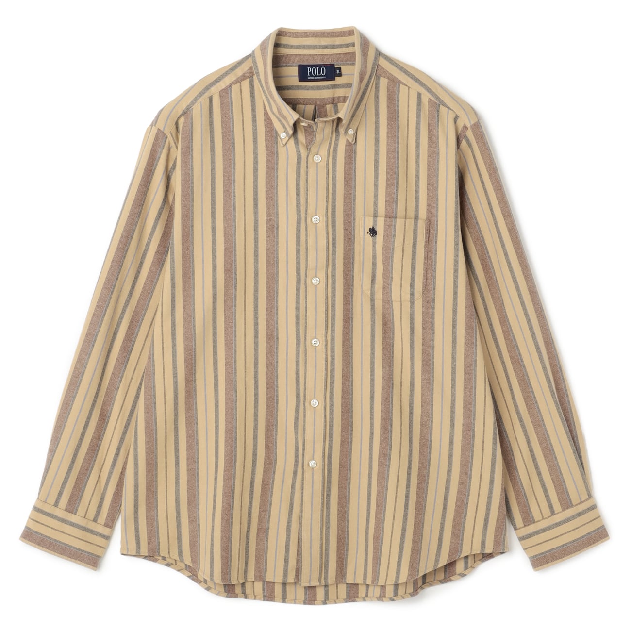 【SizeMAX】POLO ツイル起毛ストライプボタンダウンシャツ 【SizeMAX】POLO ツイル起毛ストライプボタンダウンシャツ