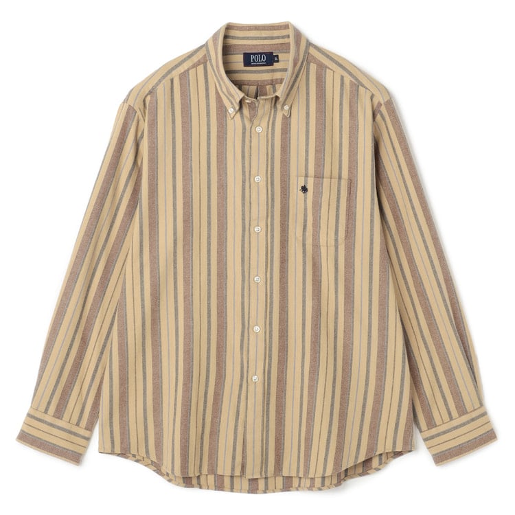 SizeMAX】POLO ツイル起毛ストライプボタンダウンシャツ【AOKI公式通販】