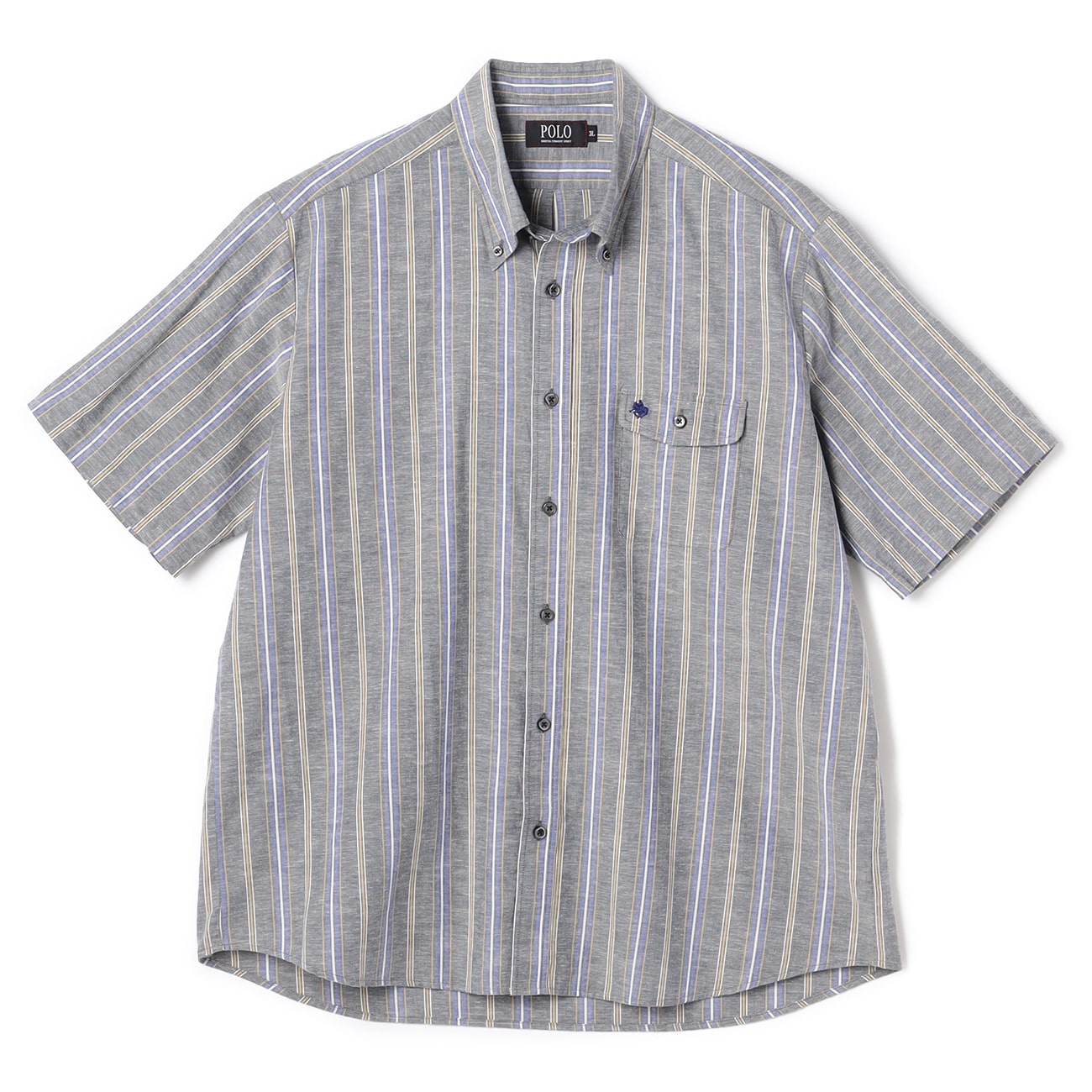 【SizeMAX】POLO オックスストライプボタンダウンシャツ
