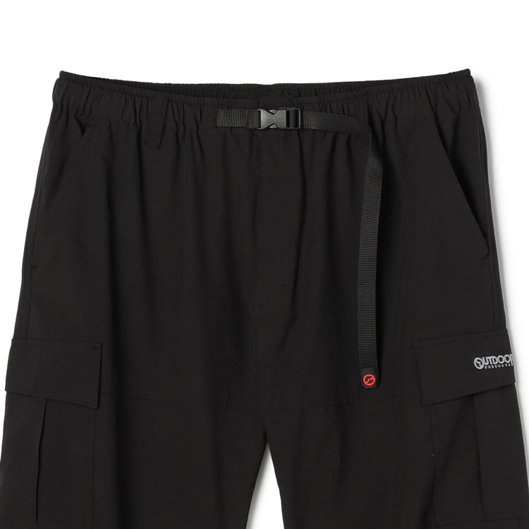 希少XLサイズBRIEFING ロゴ入りパンツ ブラック SizeMAX】OUTDOOR PRODUCTS ポリリップストレッチカーゴ七【AOKI