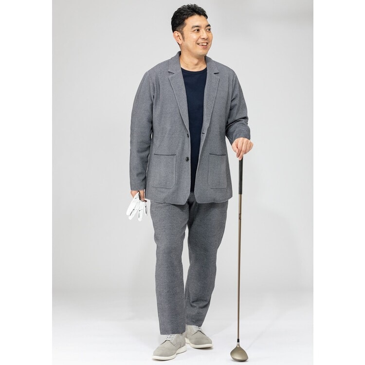 【2025年製 新品】 SizeMAX】【パジャマスーツ】二重臼軽量ニットパンツ スーツ・フォーマル・ドレス