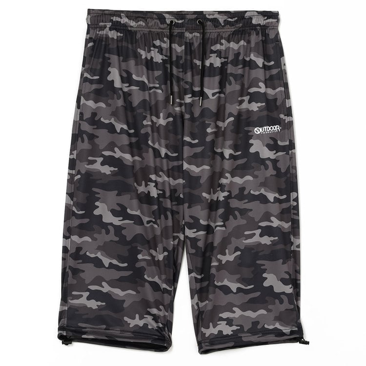 SizeMAX】OUTDOOR ドライカモフラージュ総柄7分丈パンツ【AOKI