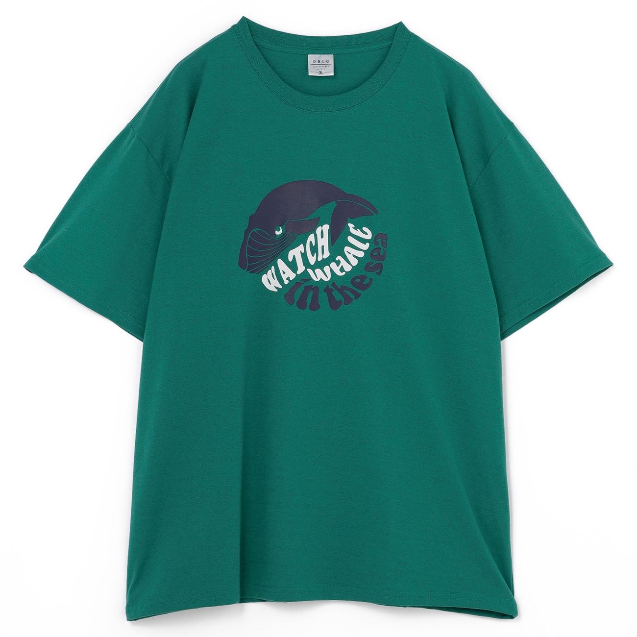 【SizeMAX】吸水速乾 クジラ柄ドライTシャツ
