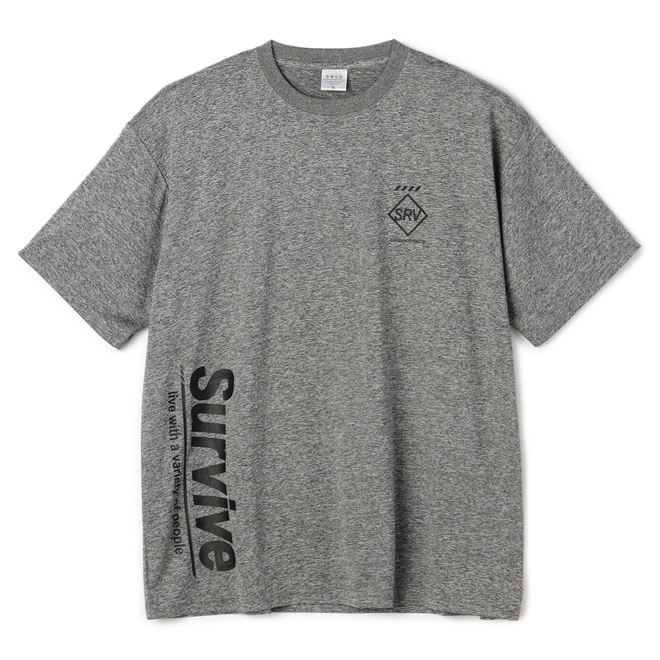 【SizeMAX】吸汗速乾 カチオン天竺サイドロゴTシャツ