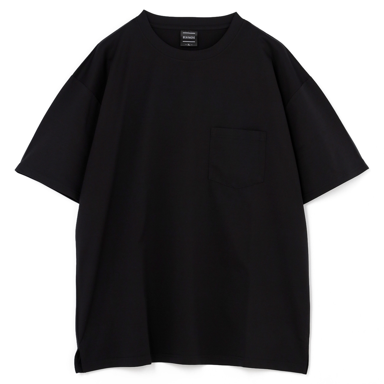 【SizeMAX】吸水速乾 ストレッチ天竺ポケット付Tシャツ