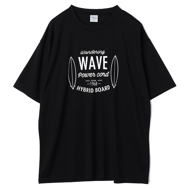 SizeMAX】吸水速乾 ハニカムメッシュサーフ柄Tシャツ【AOKI公式