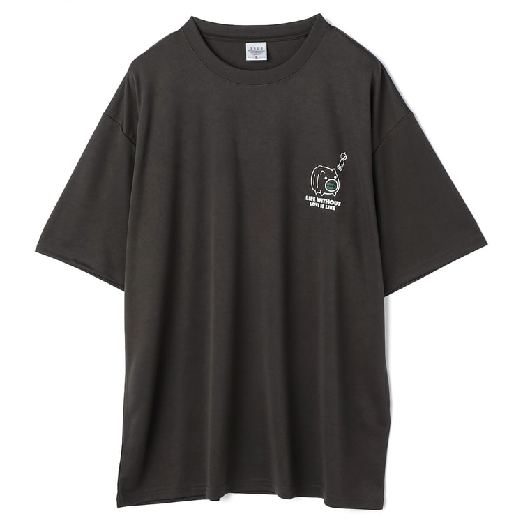 【SizeMAX】吸水速乾 ハニカムメッシュ蚊取り豚柄Tシャツ