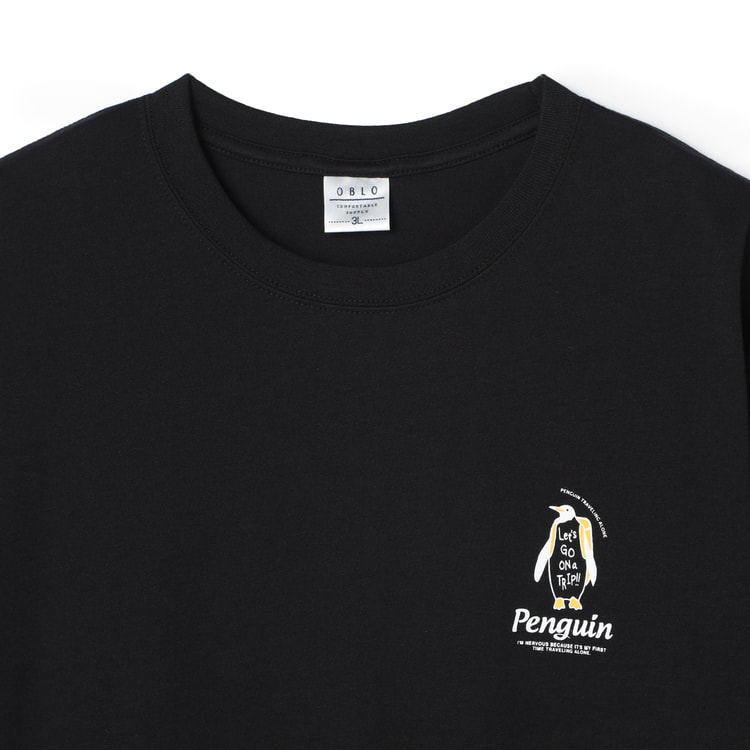 【SizeMAX】吸水速乾 ペンギンロゴドライTシャツ