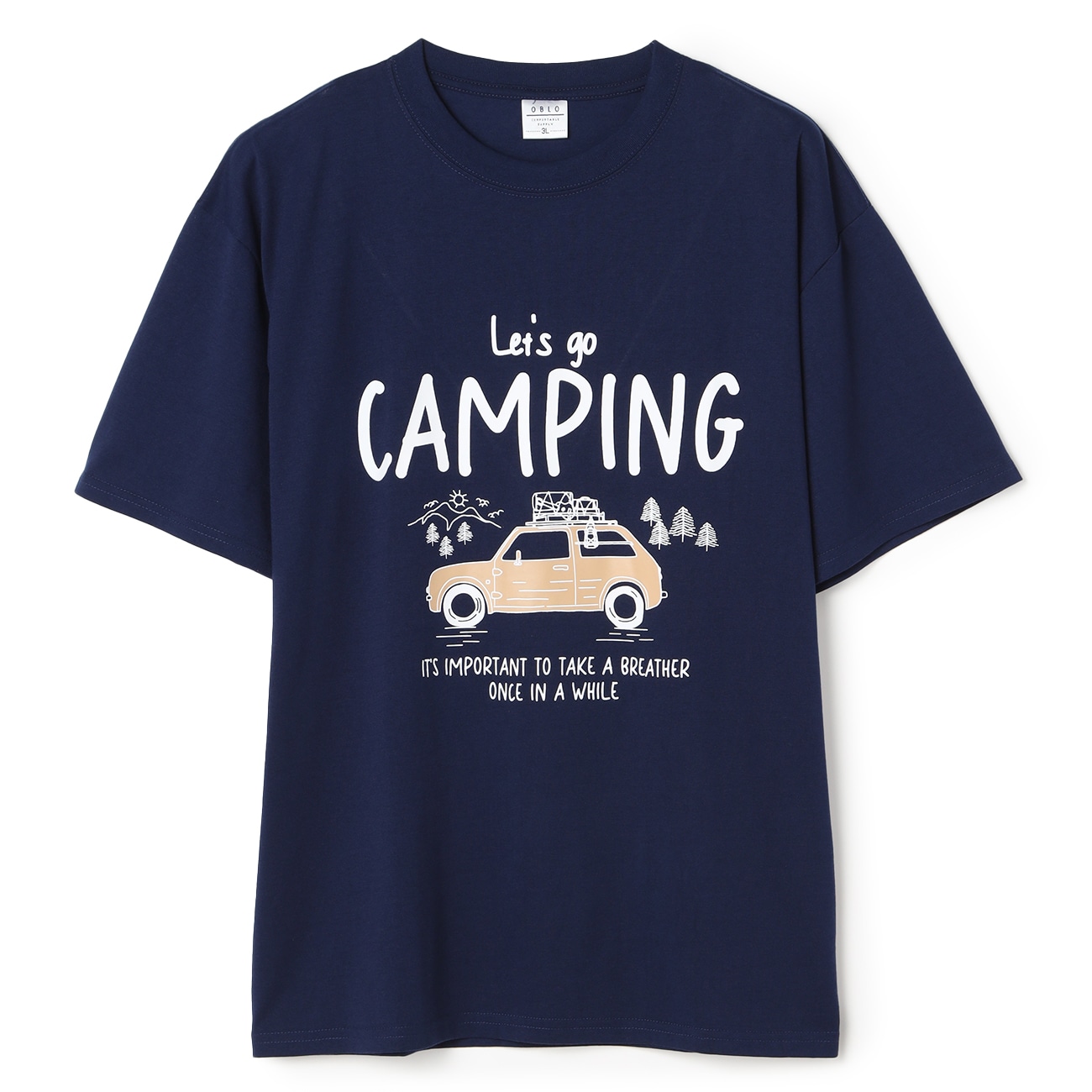 【SizeMAX】吸水速乾 アウトドアロゴ柄ドライTシャツ