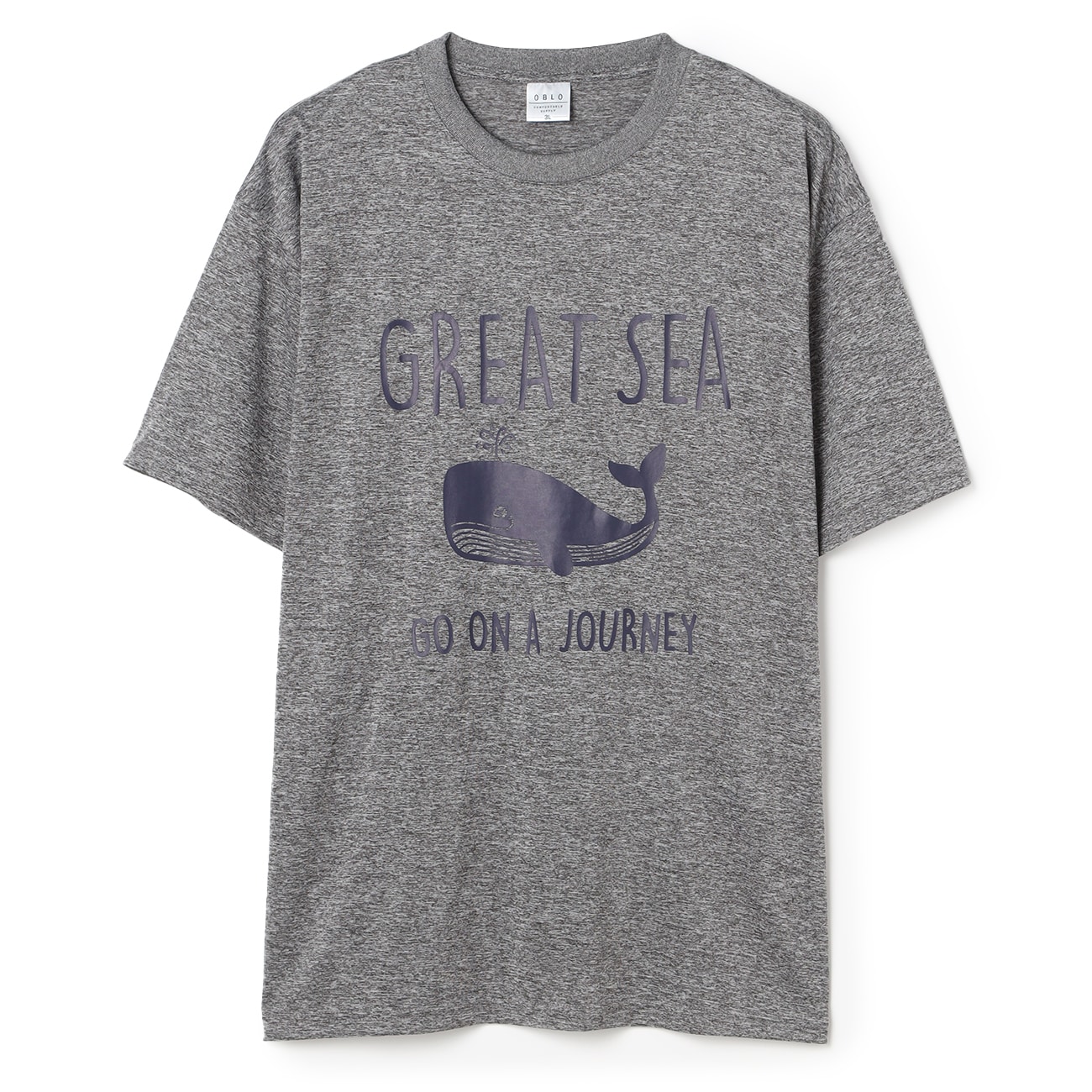 【SizeMAX】接触冷感 カチオン天竺クジラ柄Tシャツ 【SizeMAX】接触冷感 カチオン天竺クジラ柄Tシャツ