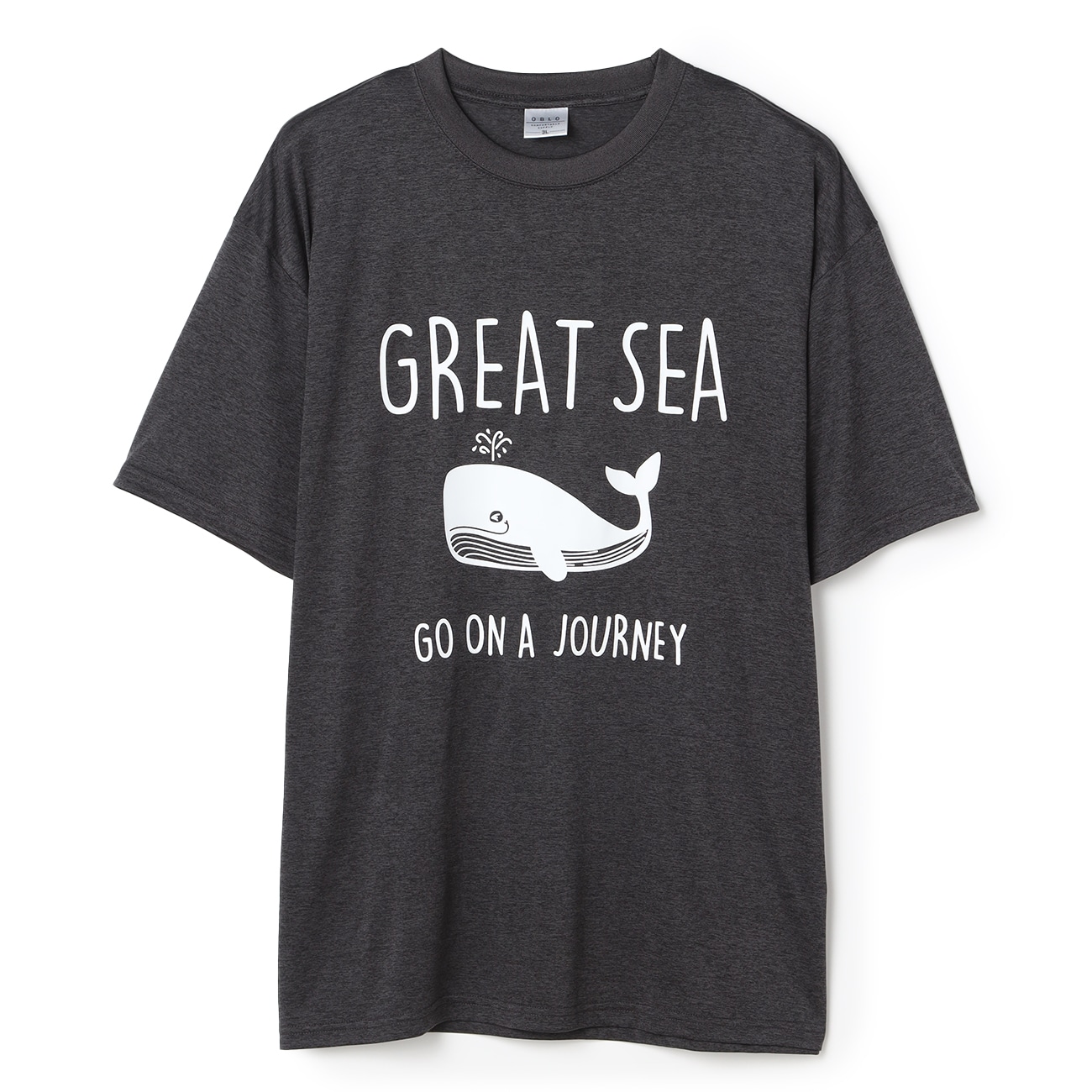 夏らしいクジラがプリントされたTシャツ接触冷感素材で触るとひんやりサラサラな清涼感です。吸水速乾素材を使用し、サラッとした肌触りで、汗をかきやすい時期でも快適な着心地を保ちます。UVカットで外出時も安