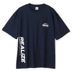 【SizeMAX】吸水速乾 ハニカムメッシュスポーツ柄Tシャツ