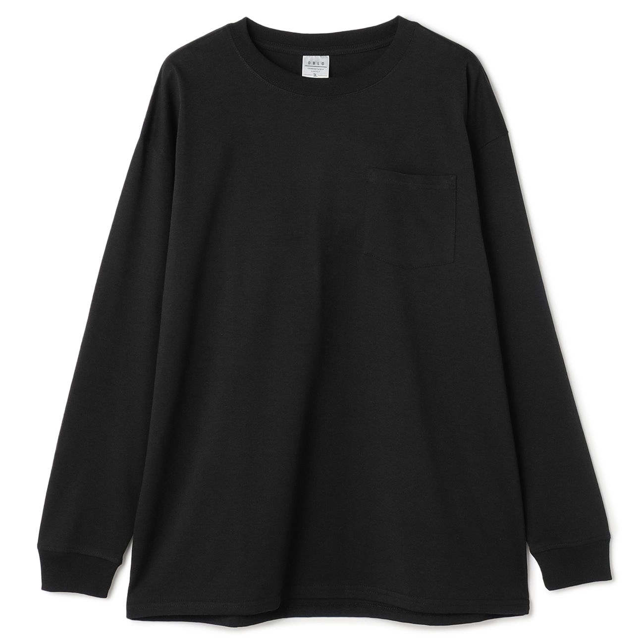 【SizeMAX】OBLO ポケット付無地Tシャツ