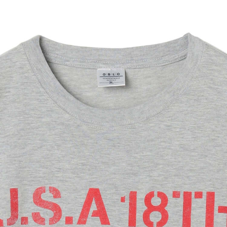 【SizeMAX】OBLO ミリタリー柄プリントTシャツ