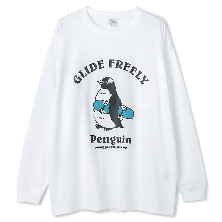 SizeMAX】OBLO 吸水速乾 ペンギン柄プリントTシャツ【AOKI公式通販】
