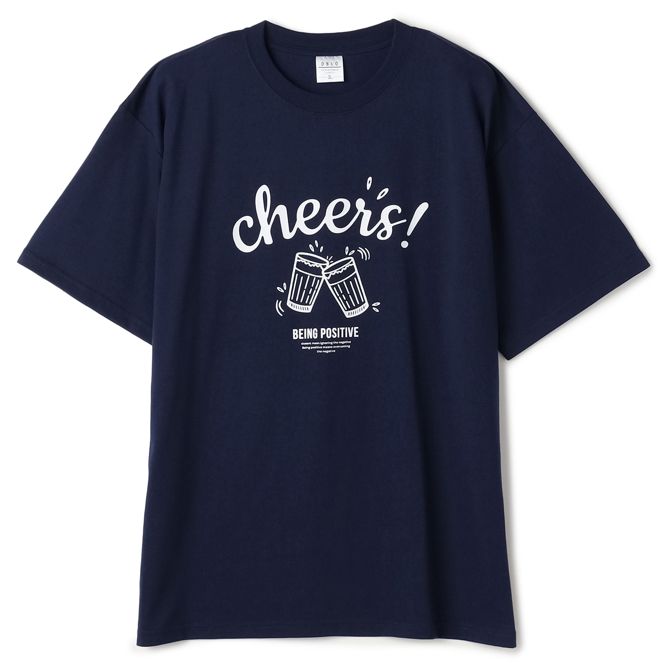 【SizeMAX】OBLO カンパイ柄Tシャツ 【SizeMAX】OBLO カンパイ柄Tシャツ