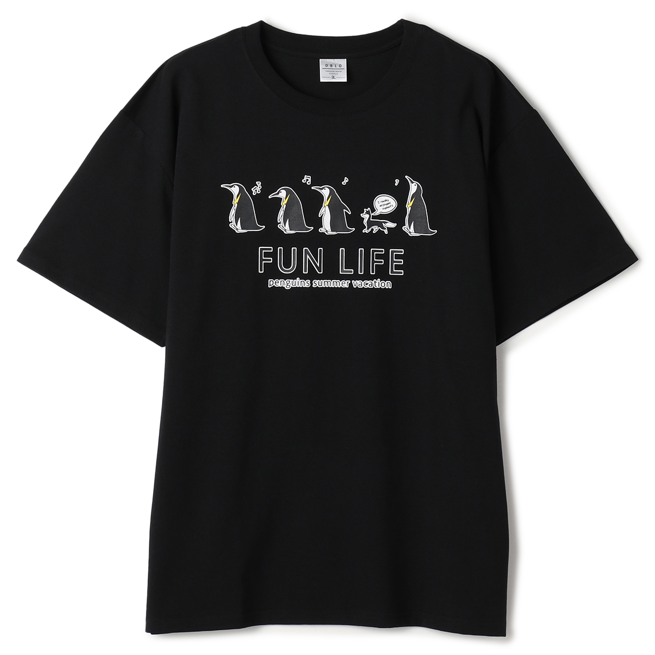 【SizeMAX】OBLO ペンギン柄Tシャツ 【SizeMAX】OBLO ペンギン柄Tシャツ