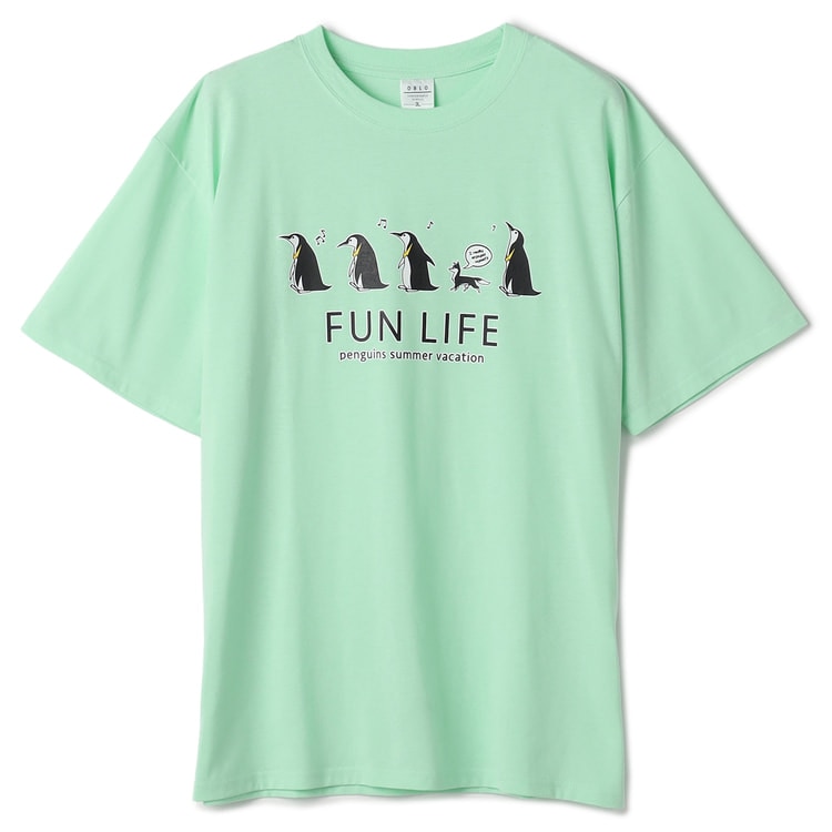 Tシャツリメイクバッグ・ペンギン ラムネ飲んでる ペンギン Tシャツ am89b ペンギン おもしろ t