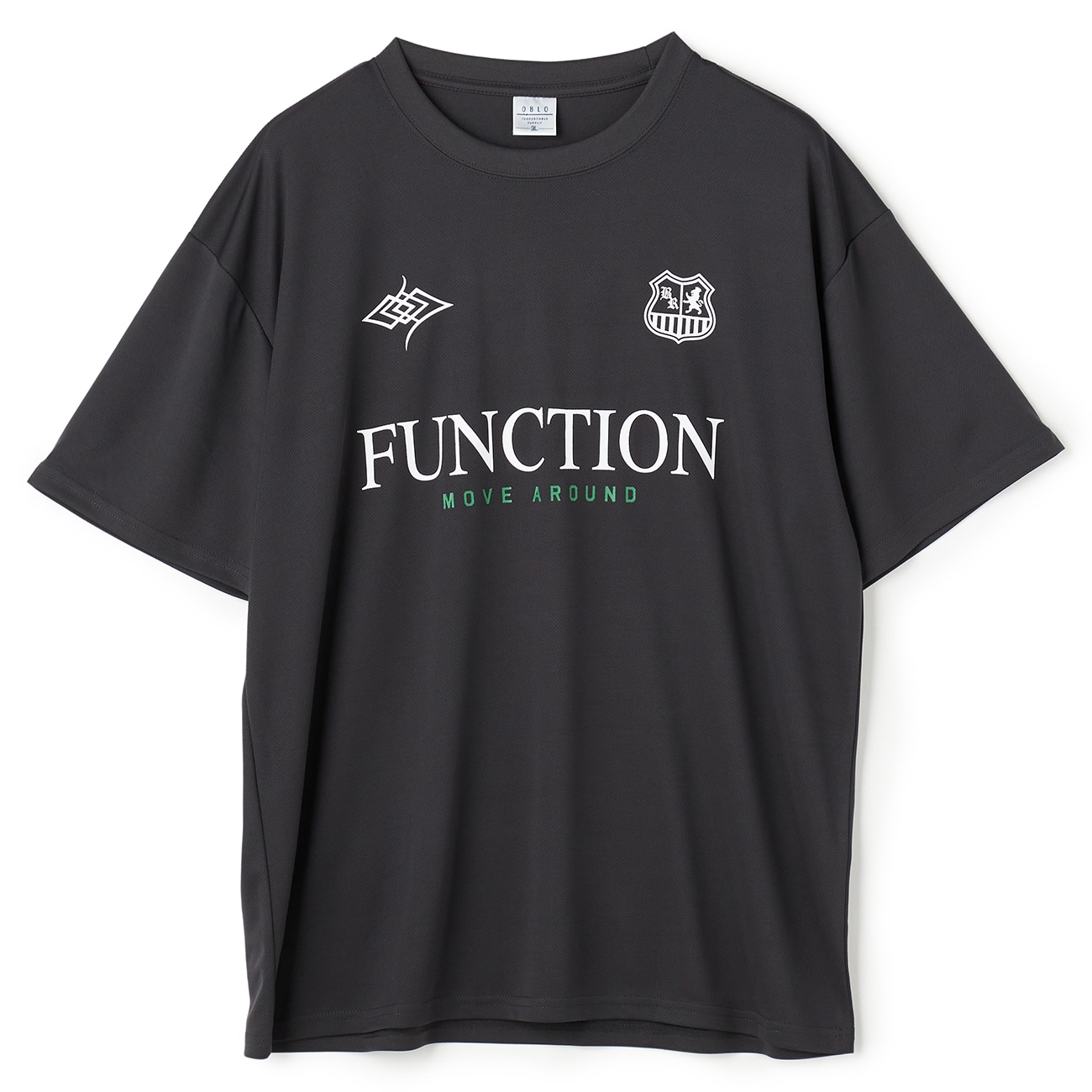 【SizeMAX】OBLO ハニカムメッシュスポーツロゴTシャツ 【SizeMAX】OBLO ハニカムメッシュスポーツロゴTシャツ