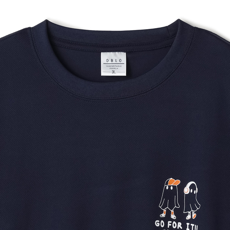 SizeMAX】OBLO ハニカムメッシュオバケ柄Tシャツ【AOKI公式通販】