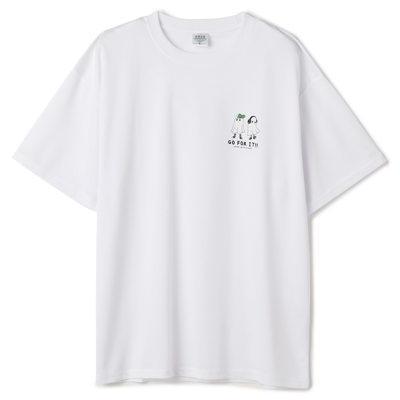 【SizeMAX】OBLO ハニカムメッシュオバケ柄Tシャツ 【SizeMAX】OBLO ハニカムメッシュオバケ柄Tシャツ