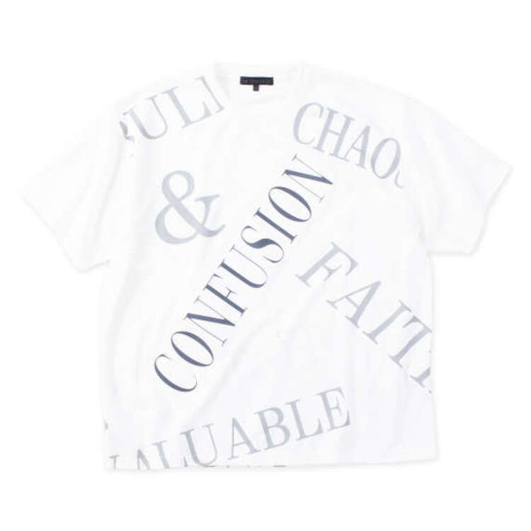 in the attic クロスエンボスロゴ半袖Tシャツ