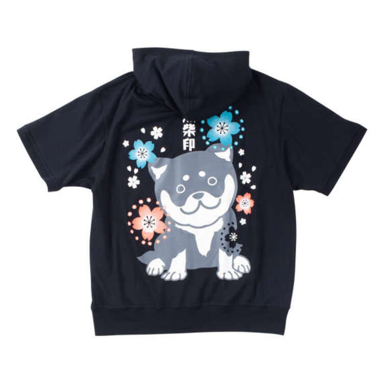 黒柴印和んこ堂 ミニ裏毛柴っ子半袖フルジップパーカー【AOKI公式通販】