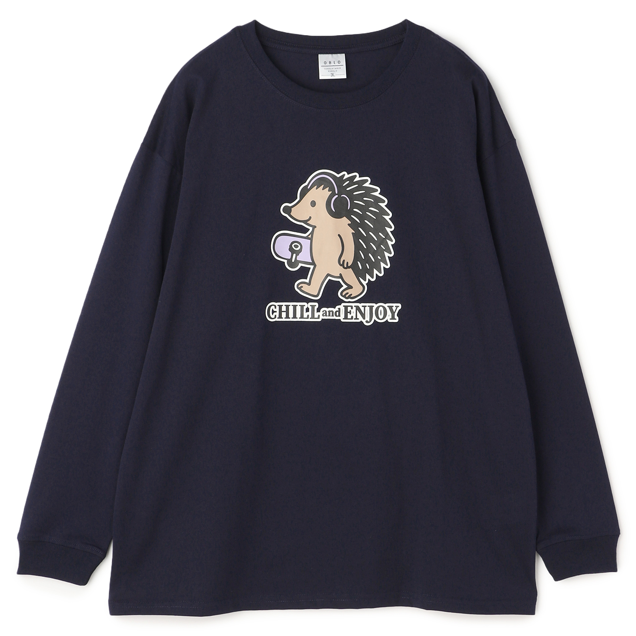 SizeMAX】OBLO ハリネズミ柄プリントTシャツ【AOKI公式通販】