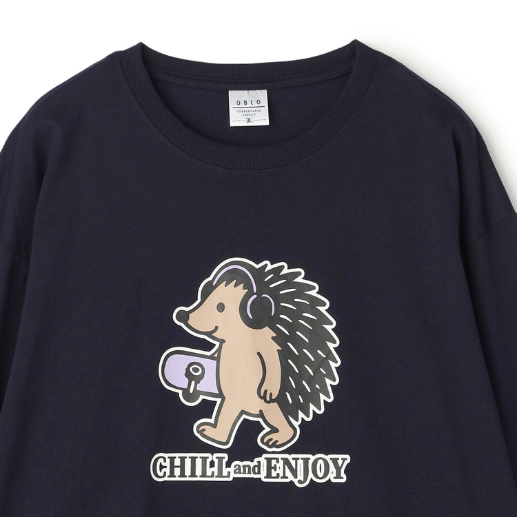 SizeMAX】OBLO ハリネズミ柄プリントTシャツ【AOKI公式通販】