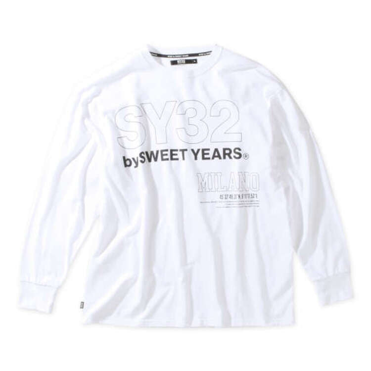 SY32 by SWEET YEARS スティックアウトロゴ長袖Tシャツ【AOKI公式通販】 