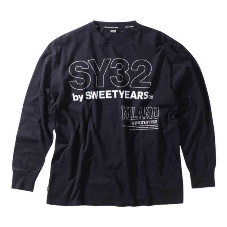 SY32 by SWEET YEARS スティックアウトロゴ長袖Tシャツ【AOKI公式通販】 