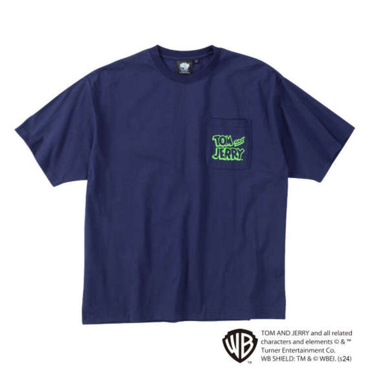 TOM and JERRY 天竺プリントポケット付半袖Tシャツ