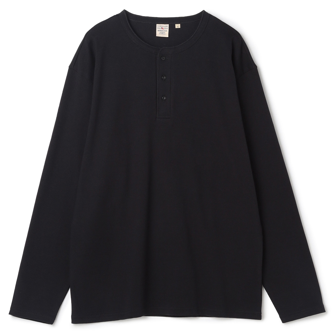 【SizeMAX】AVIREX デイリーテレコリブヘンリーネックTシャツ