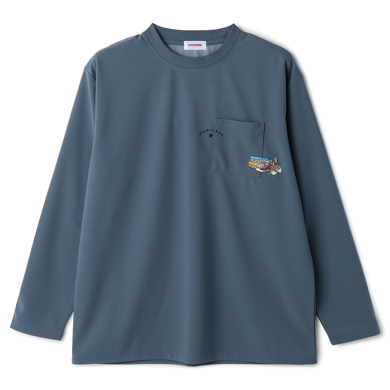 【SizeMAX】CONVERSE アムンゼン刺繍ポケット付Tシャツ