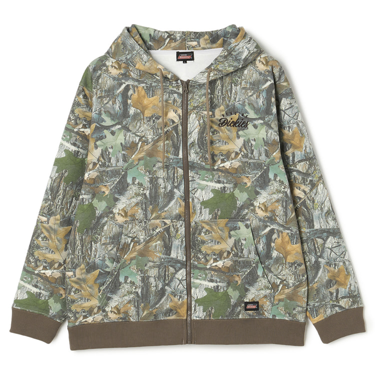 SizeMAX】GENUINE Dickies 裏毛バック刺繍フルジップパーカ【AOKI