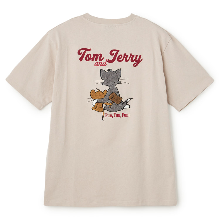 SizeMAX】トム&ジェリー バックサガラ刺繍Tシャツ【AOKI公式通販】