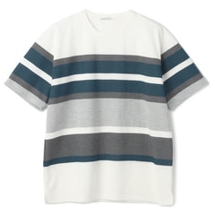 【SizeMAX】ポップコーンパネルボーダーTシャツ