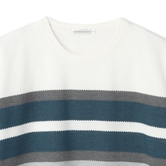 【SizeMAX】ポップコーンパネルボーダーTシャツ