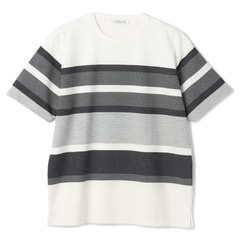 【SizeMAX】ポップコーンパネルボーダーTシャツ