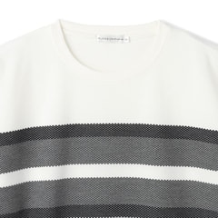 【SizeMAX】ポップコーンパネルボーダーTシャツ