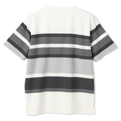 【SizeMAX】ポップコーンパネルボーダーTシャツ