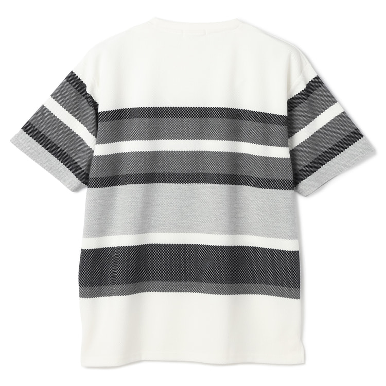 【SizeMAX】ポップコーンパネルボーダーTシャツ