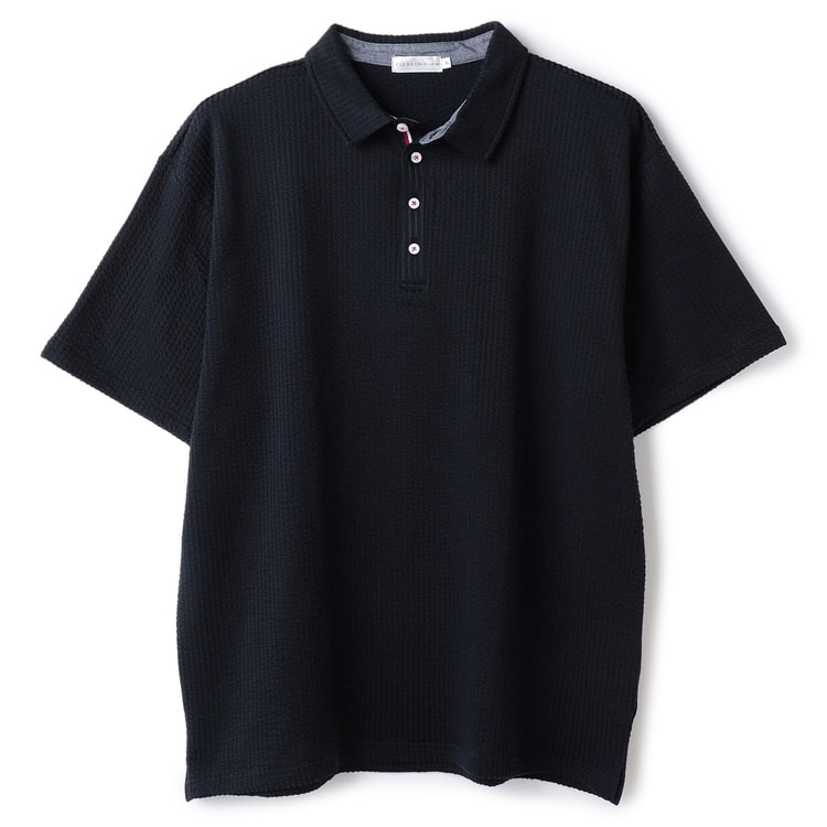 【SizeMAX】サッカーストライプポロシャツ