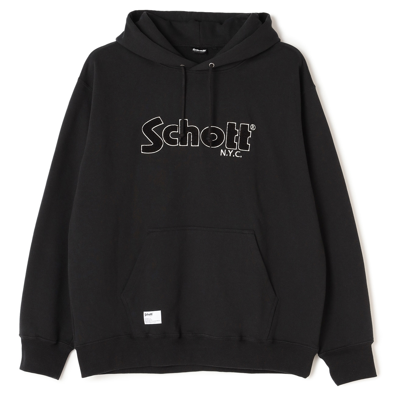 Schott ブランド商品12.5ozのヘビーウェイトのCVC裏毛。裏パイルは通常の糸より太番手を使い、肌ざわりが良いパイルになっています。表面はガッシリとした厚みとアメリカンコットンのようなドライタ