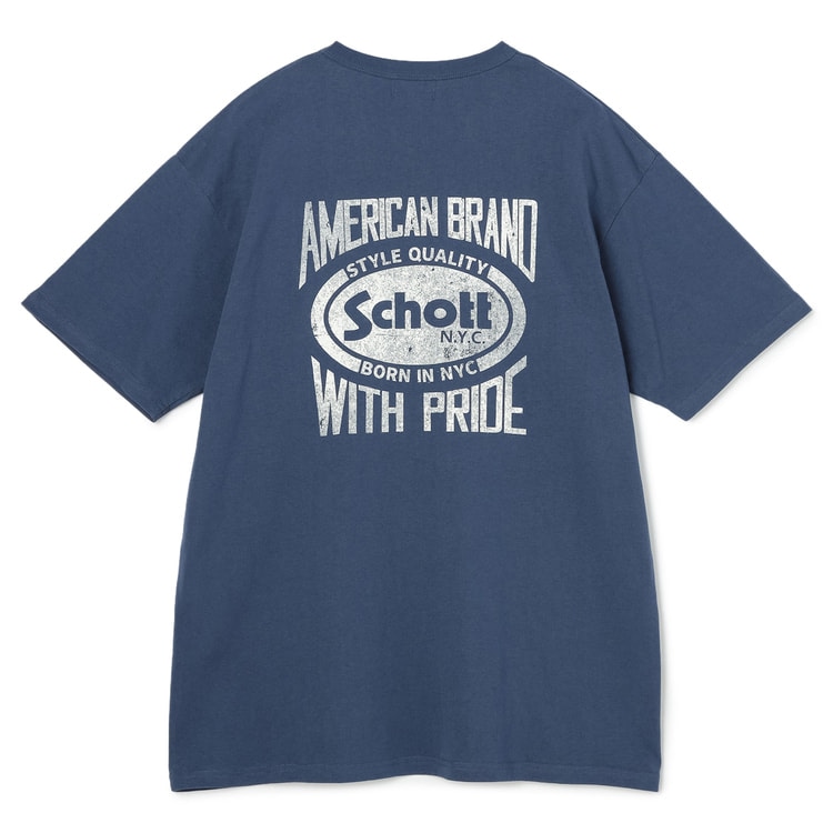 SizeMAX】Schott カスレラバーバックプリントTシャツ【AOKI公式通販】