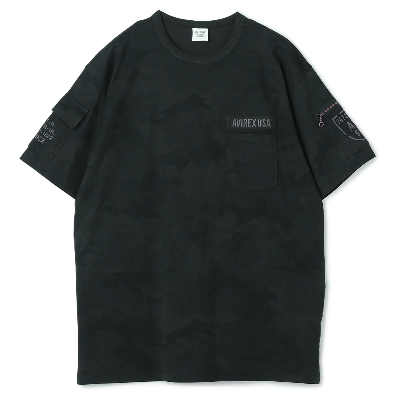 【SizeMAX】AVIREX ファティーグカモフラージュ柄Tシャツ 【SizeMAX】AVIREX ファティーグカモフラージュ柄Tシャツ