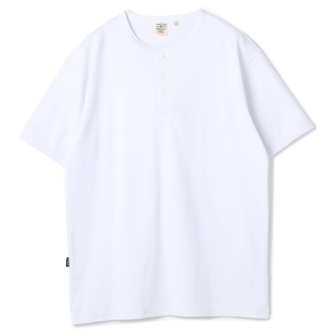 【SizeMAX】AVIREX テレコヘンリーネックTシャツ 【SizeMAX】AVIREX テレコヘンリーネックTシャツ