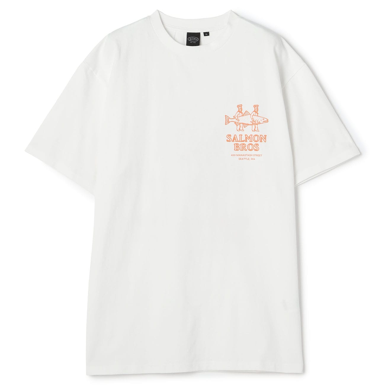 【SizeMAX】MANASTASH サーモン柄プリントTシャツ 【SizeMAX】MANASTASH サーモン柄プリントTシャツ