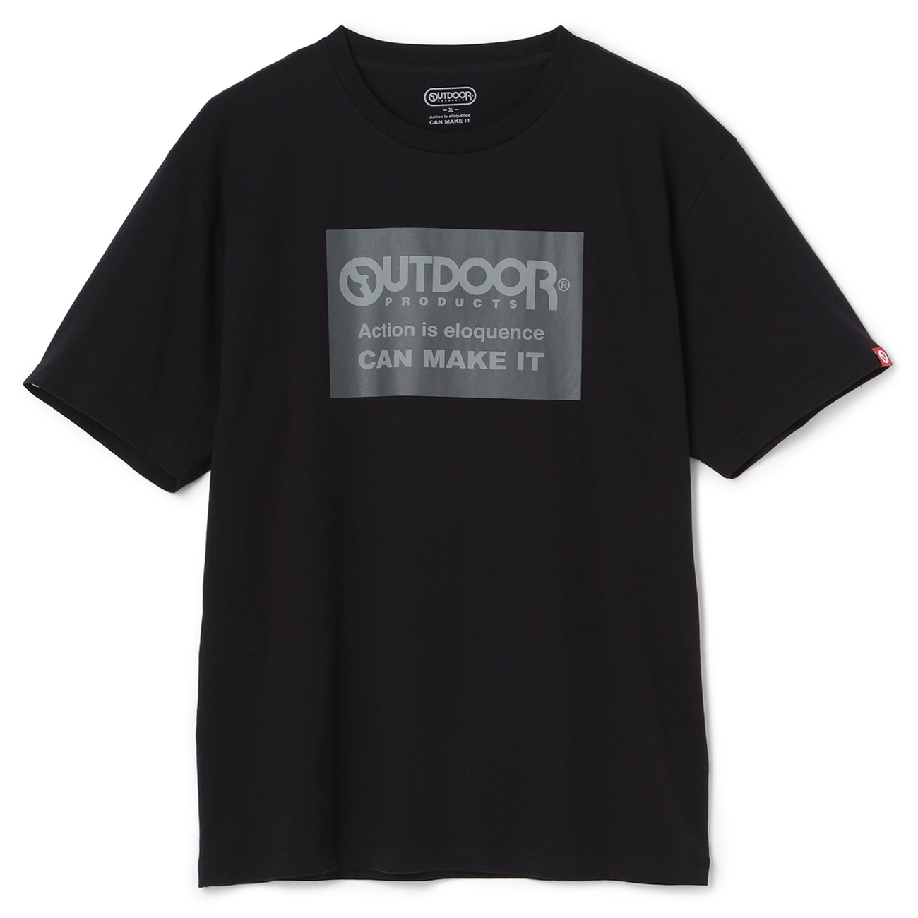 【SizeMAX】OUTDOOR スクエアロゴプリントTシャツ