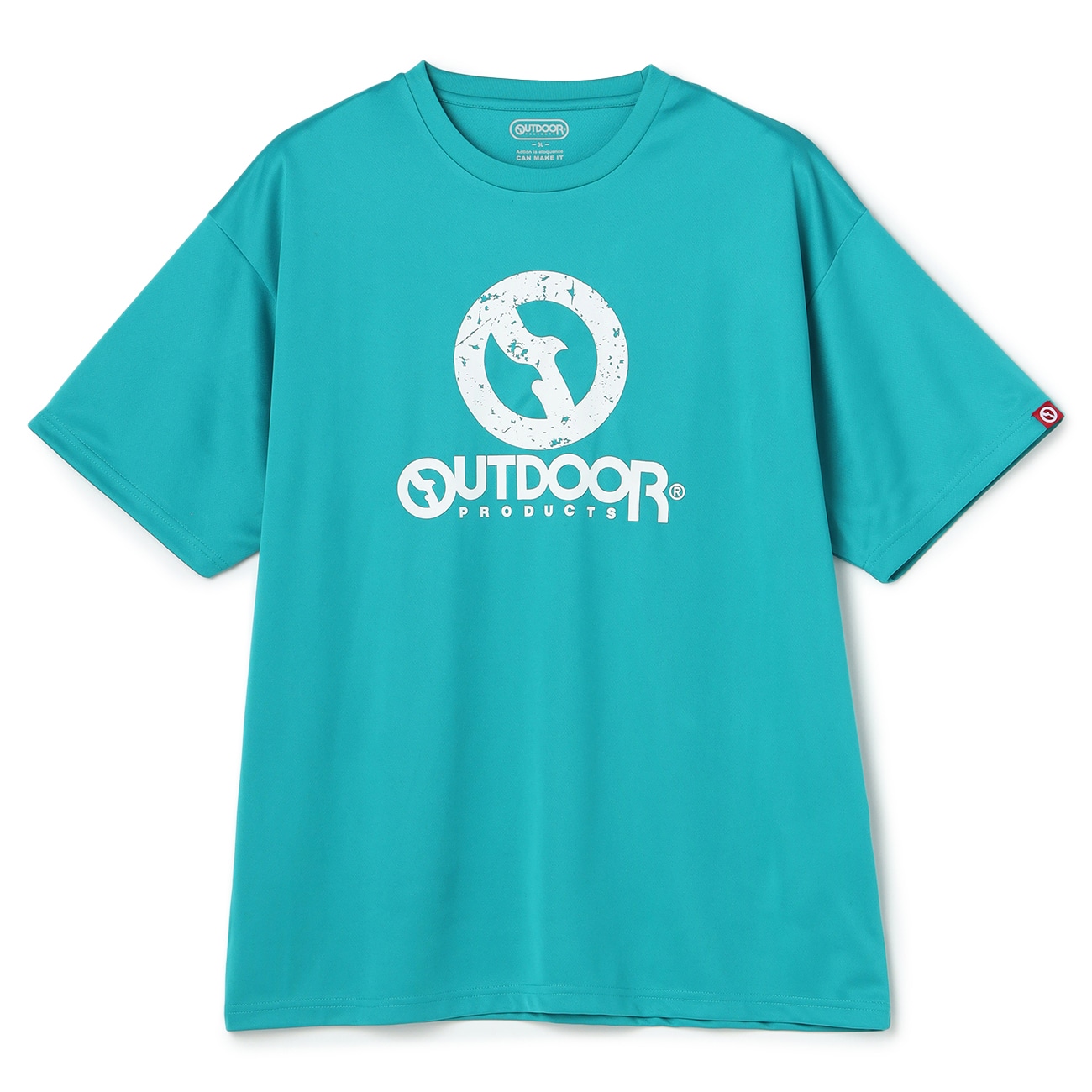 【SizeMAX】OUTDOOR 吸水速乾 半袖 ドライロゴプリンTシャツ